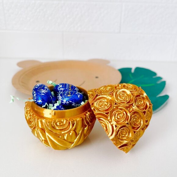 Rose-Covered Easter Eggs โ Handcrafted Party Favors, Spring Decor, Wedding Gifts - Picture 5 of 10